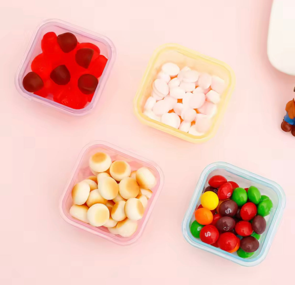 Pack Of 4 Mini Food Grade Sealed Fresh Box, Reusable Bento Lunch Box, Portable Baby Food Storage Containers Pack Of 4 Mini Food Grade Sealed Fresh Box, Reusable Bento Lunch Box, Portable Baby Food Storage Containers